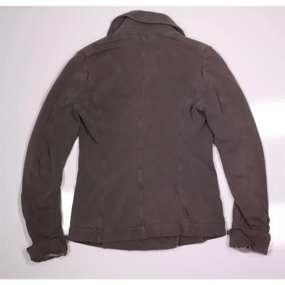 James Perse Double Breasted Cotton Pea Coat Style Sweater Jacket Gray Ladies 3/L - Picture 5 of 9